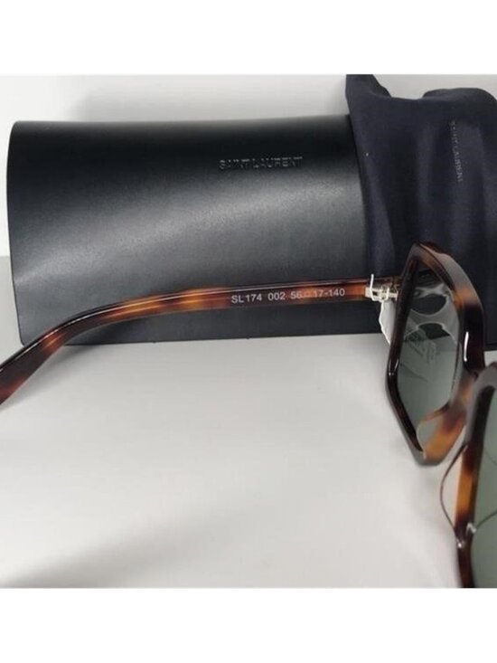 New Authentic Tortoise Square Sunglasses with Black Case SL 174 002 main image 9